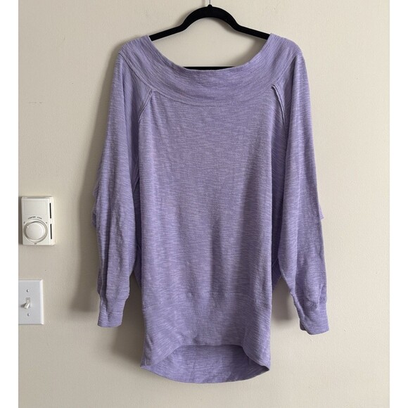We the Free Palisades Off Shoulder Top Medium Lilac Boho‎ Hippie Pullover Boho - Picture 1 of 6